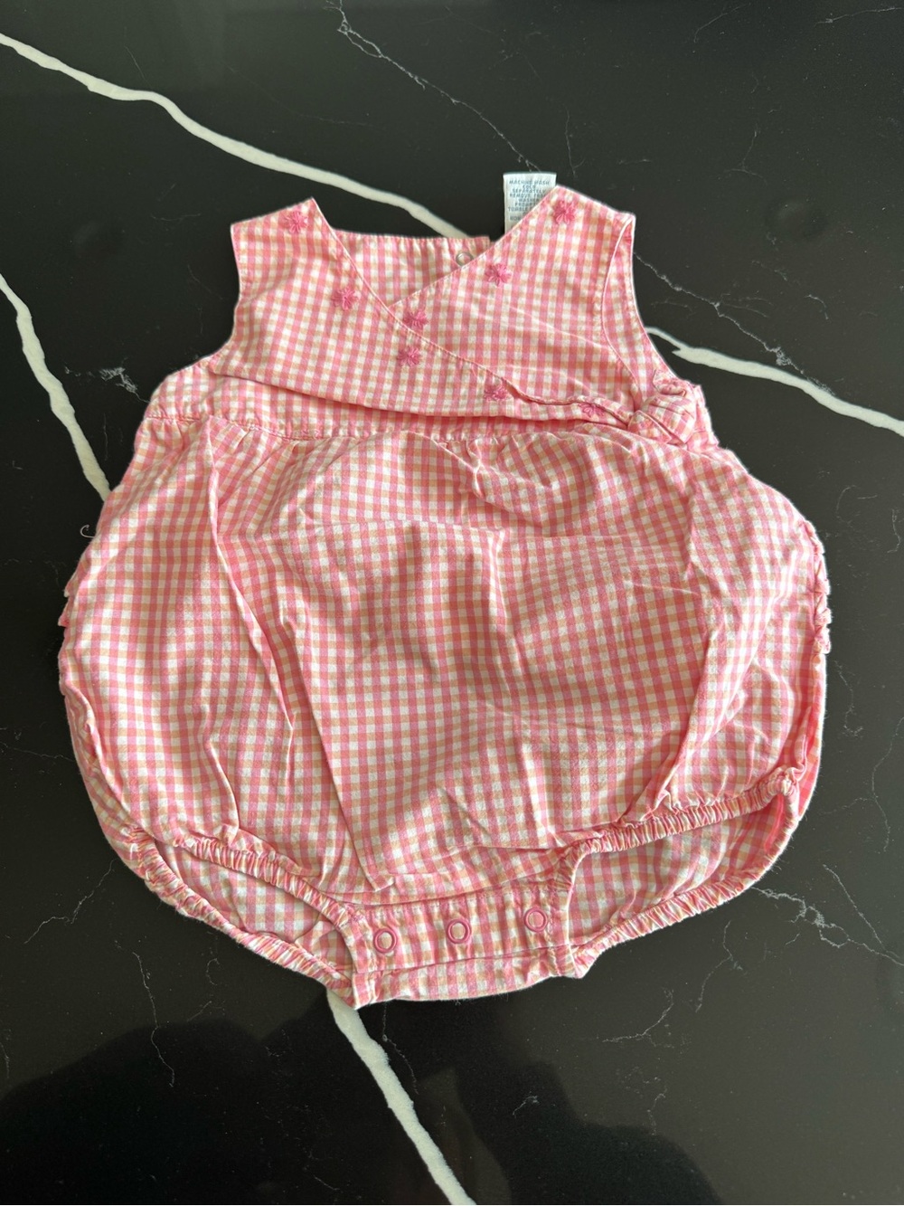 Gymboree Pink Gingham Bubble Romper